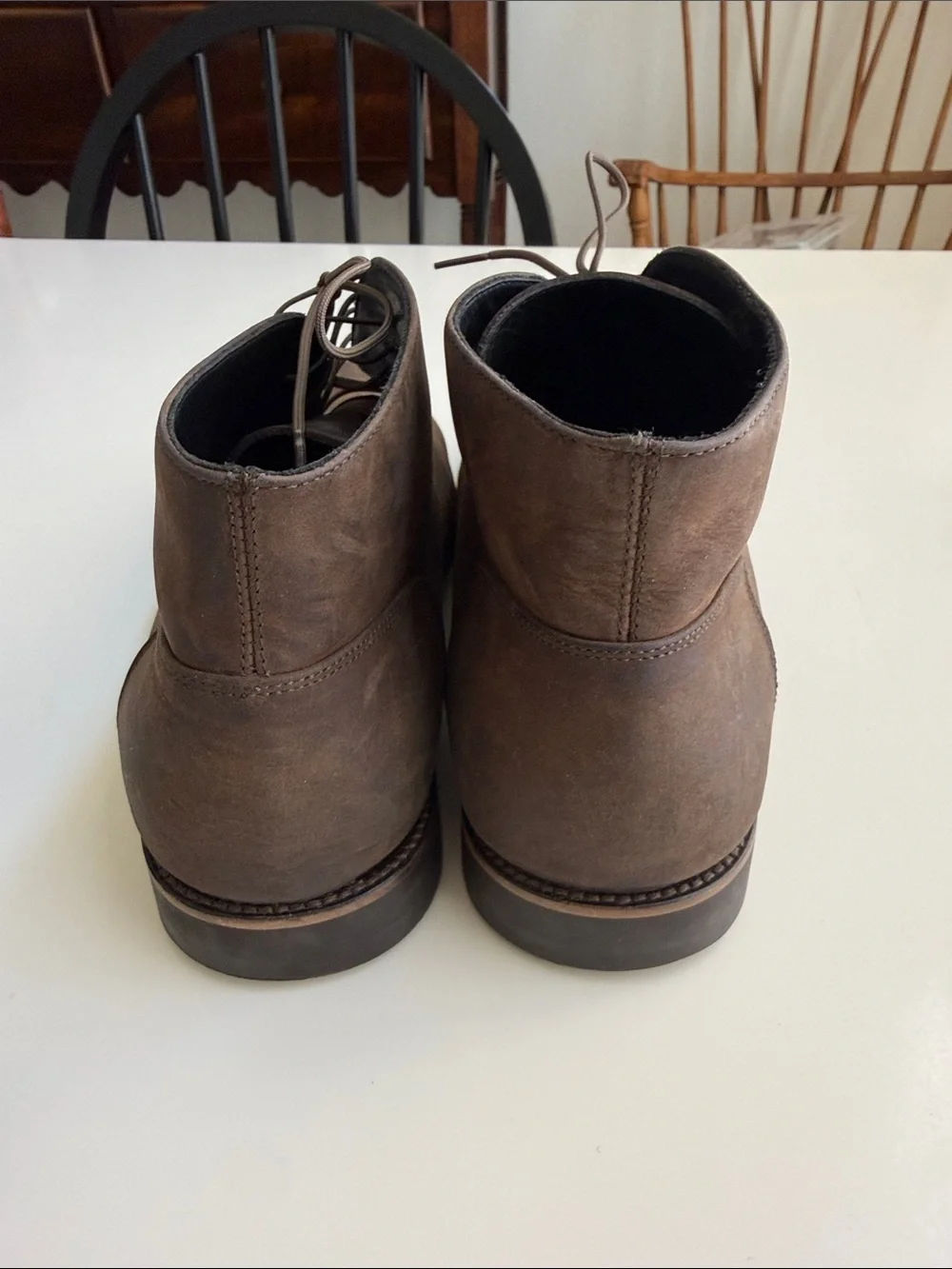 Nisolo Men's Brown Leather Lace-Up Chukka Boots - 10
